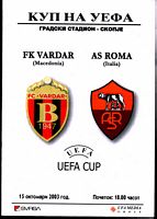 2003/04 programma Vardar Skopje/Roma