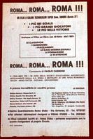 Volantino
                  pubblicitario del cinelibro Roma Roma Roma, edito per
                  il cinquantenario della Roma