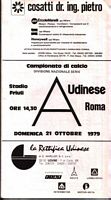 Programma
                  Udinese/Roma 1979-80