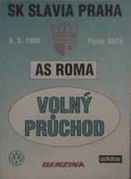Ticket
                  pass Slavia Praga/Roma 1995/96